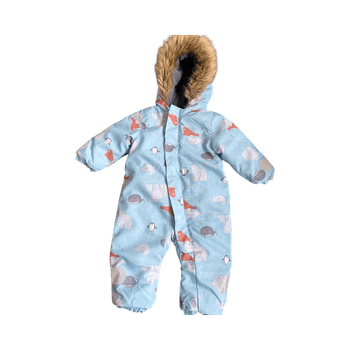 Blue animal print snowsuit