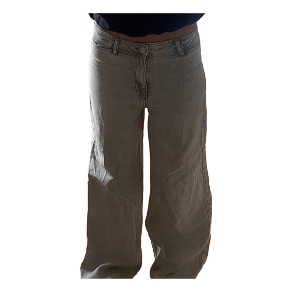 Lysegrå wide leg jeans