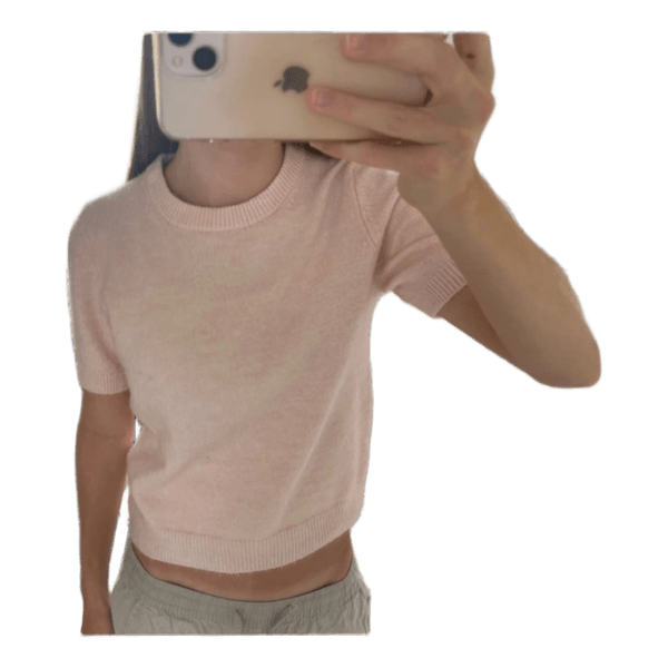 Pink knitted t-shirt