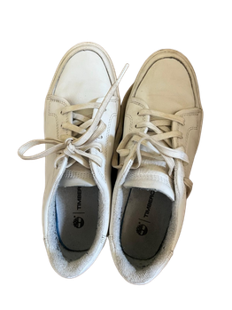 White leather Timberland sneakers