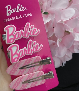 Pink Barbie hiusklipsit 4 kpl