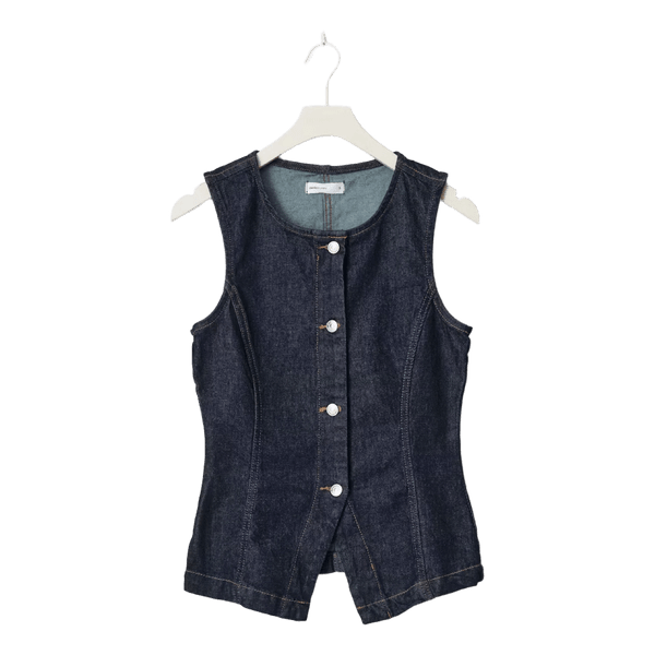 Mørk blå denimvest