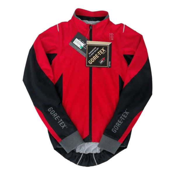 Rød Gore-Tex cykeljakke
