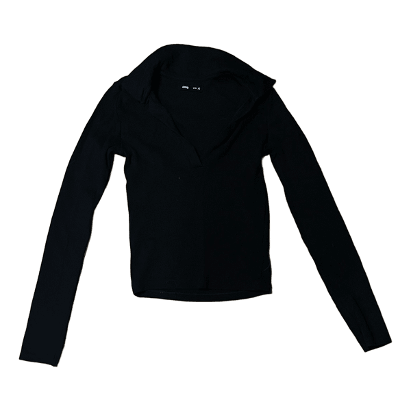 Black long-sleeved top