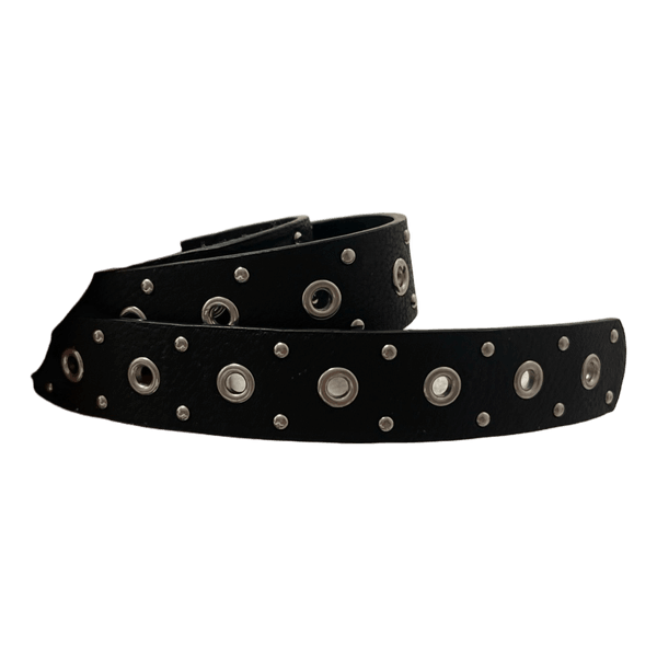 Black studded belt