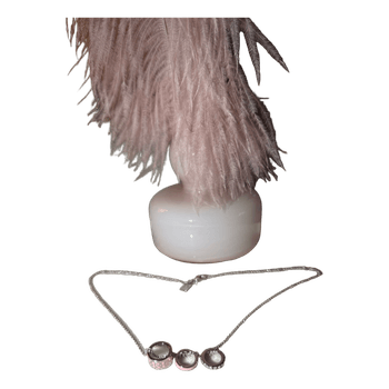 Coach silver triple ring necklace