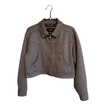 Taupe faux suede jacket