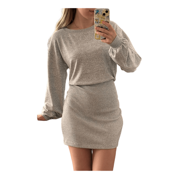 Grey knit dress