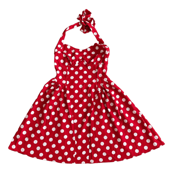 Red polka dot dress