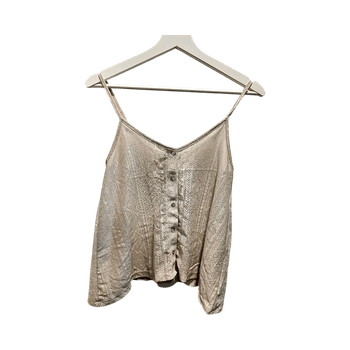 Beige pitsinen hihaton toppi