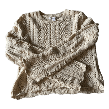 Amisu cream knitted sweater