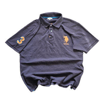 Baggy granatowa koszulka Polo Ralph Lauren Chief Keef USPA