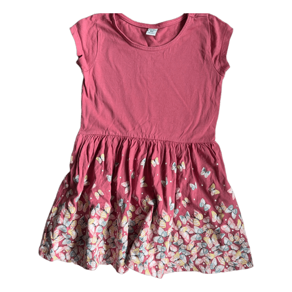 Pink butterfly print dress