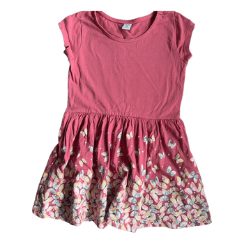 Pink butterfly print dress