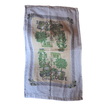 Cyprus olive print towel