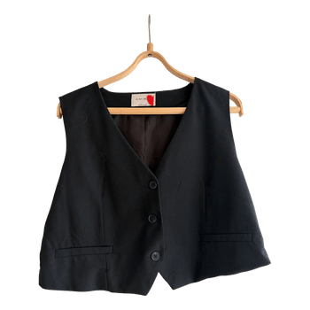 Black buttoned vest