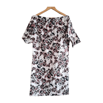 Ivana Helsinki boat neck cotton floral dress