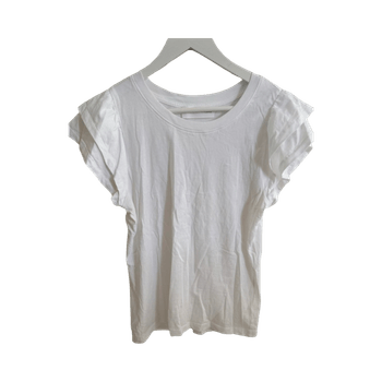 Valkoinen frillihiha t-paita
