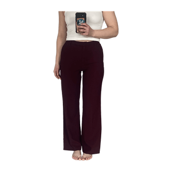 Burgundy tailored trousers