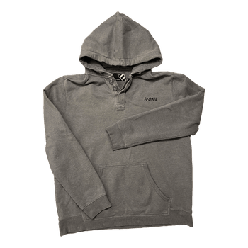 Animal grey hoodie XL cotton blend pullover hooded sweatshirt embroidered logo kangaroo pocket