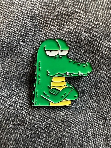 Crocodile enamel pin