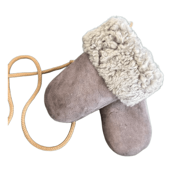 Grey baby mittens