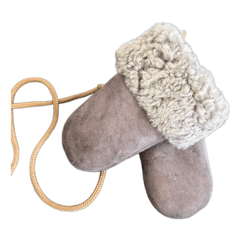 Grey baby mittens