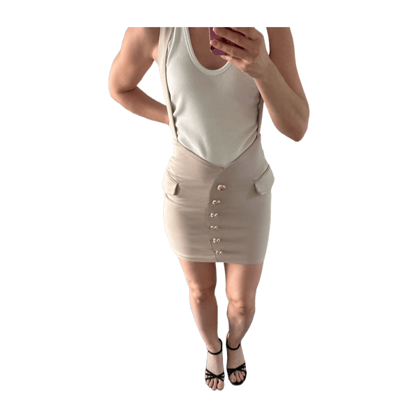 beige hihallinen minihame