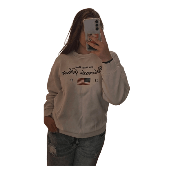 Beige graphic sweatshirt