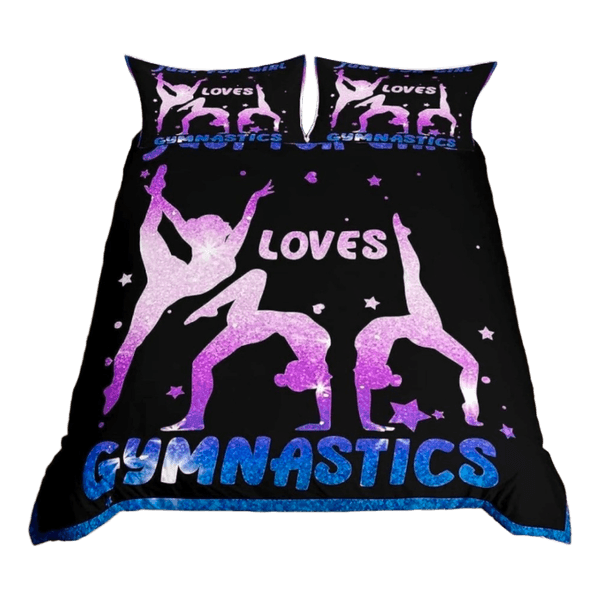 Gymnastics theme bedding set