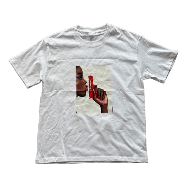 Hvid t-shirt med print