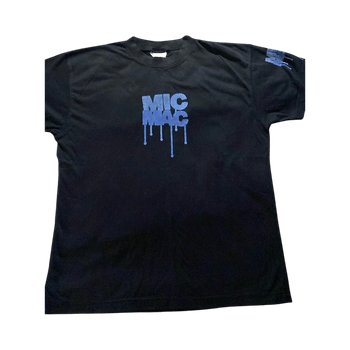 Micmac musta painettu t-paita vintage