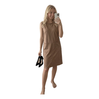 Brown suede effect dress
