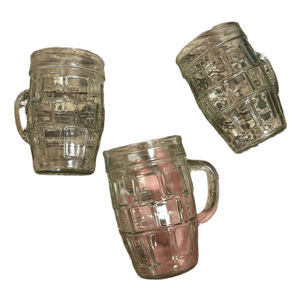 Glass beer mugs set