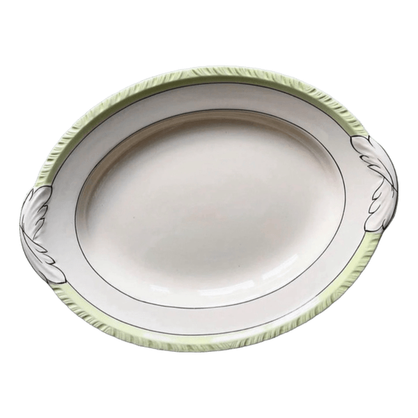 Oval serveringsfad i keramik