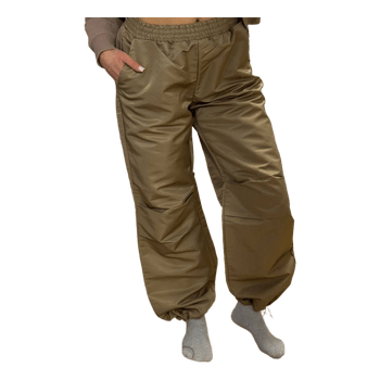 100% recycled nylon nauji Sneco track aukso (smélio) spalvos kelnés su placiomis klesnémis dydis M