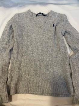 Grå Ralph Lauren striktrøje