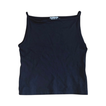 Black camisole high neck top
