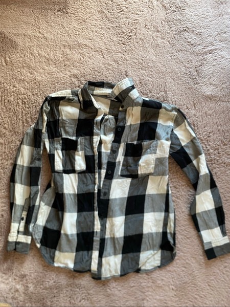 Black white checkered shirt