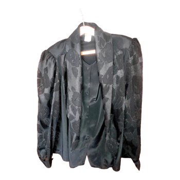 Black vitage floral blouse