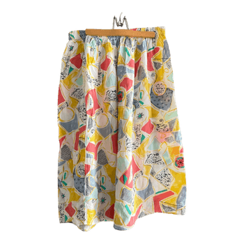 Geometric print midi skirt