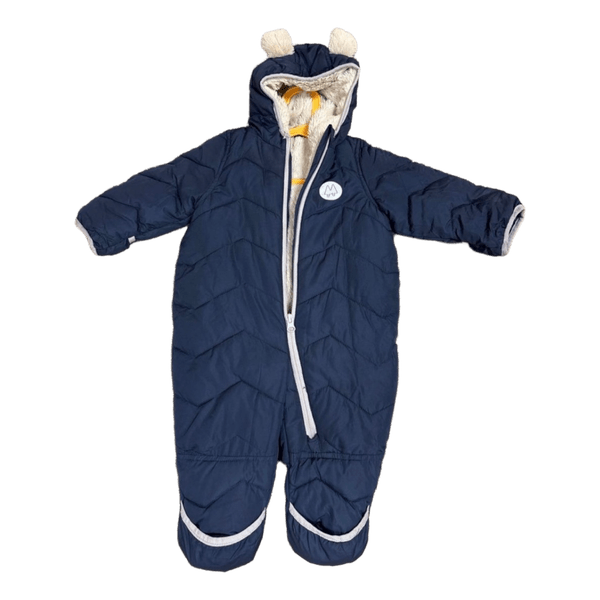 Navy baby hooded snowsuit