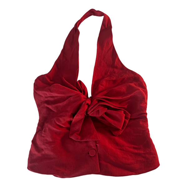 Rød Zara halterneck top