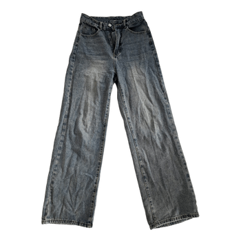 Grey wide leg jeans