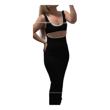 Black cut out maxi dress