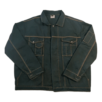 Vintage 100% Puuvillaa Työtakki - Tummanvihreä - Koko 60-62 (XXL)