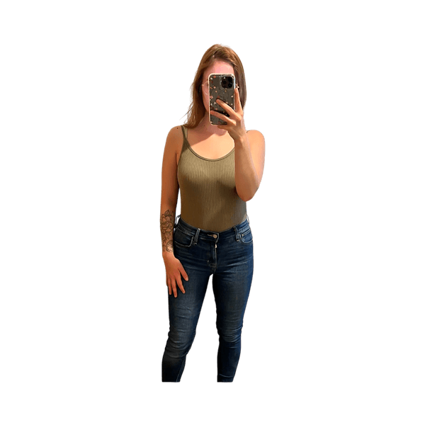 Khaki green bodysuit
