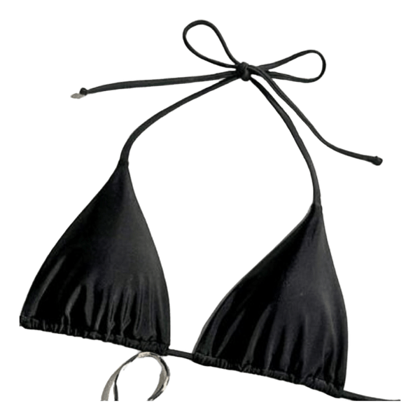 Black triangle bikini top