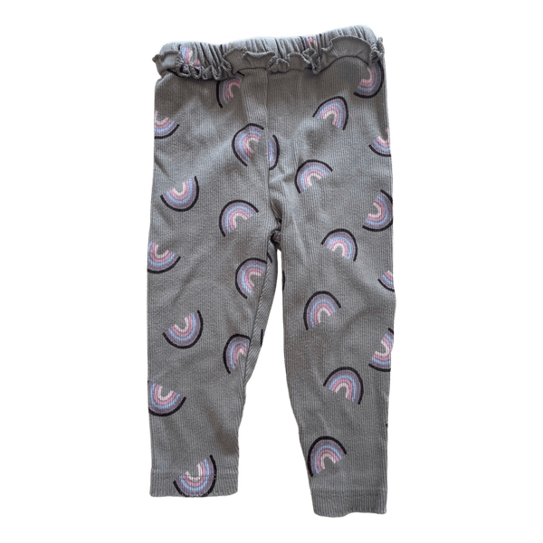 Grå leggings med regnbuer