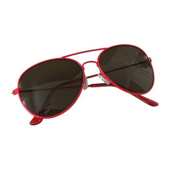 Red aviator sunglasses